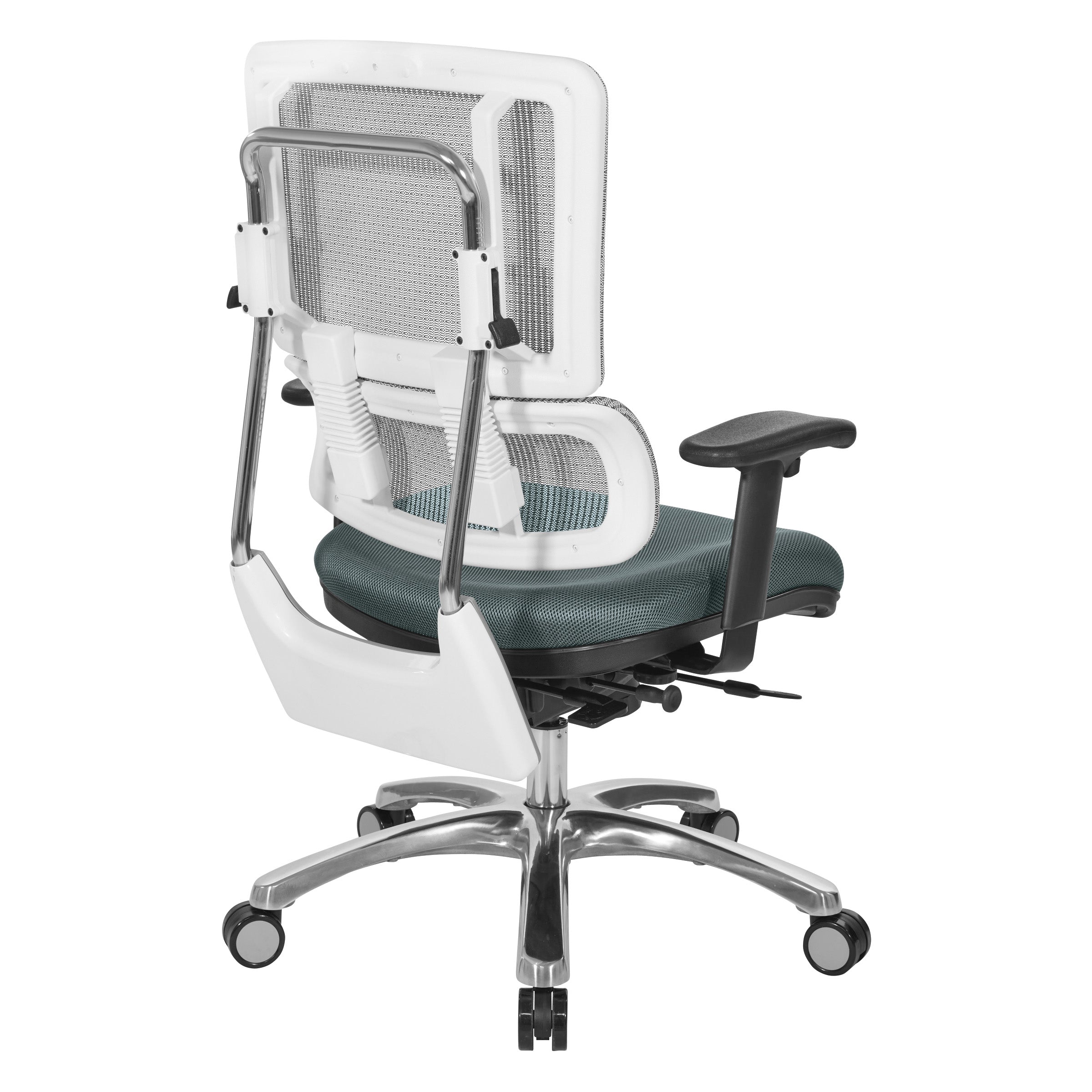 White Vertical Mesh Chair - Grey