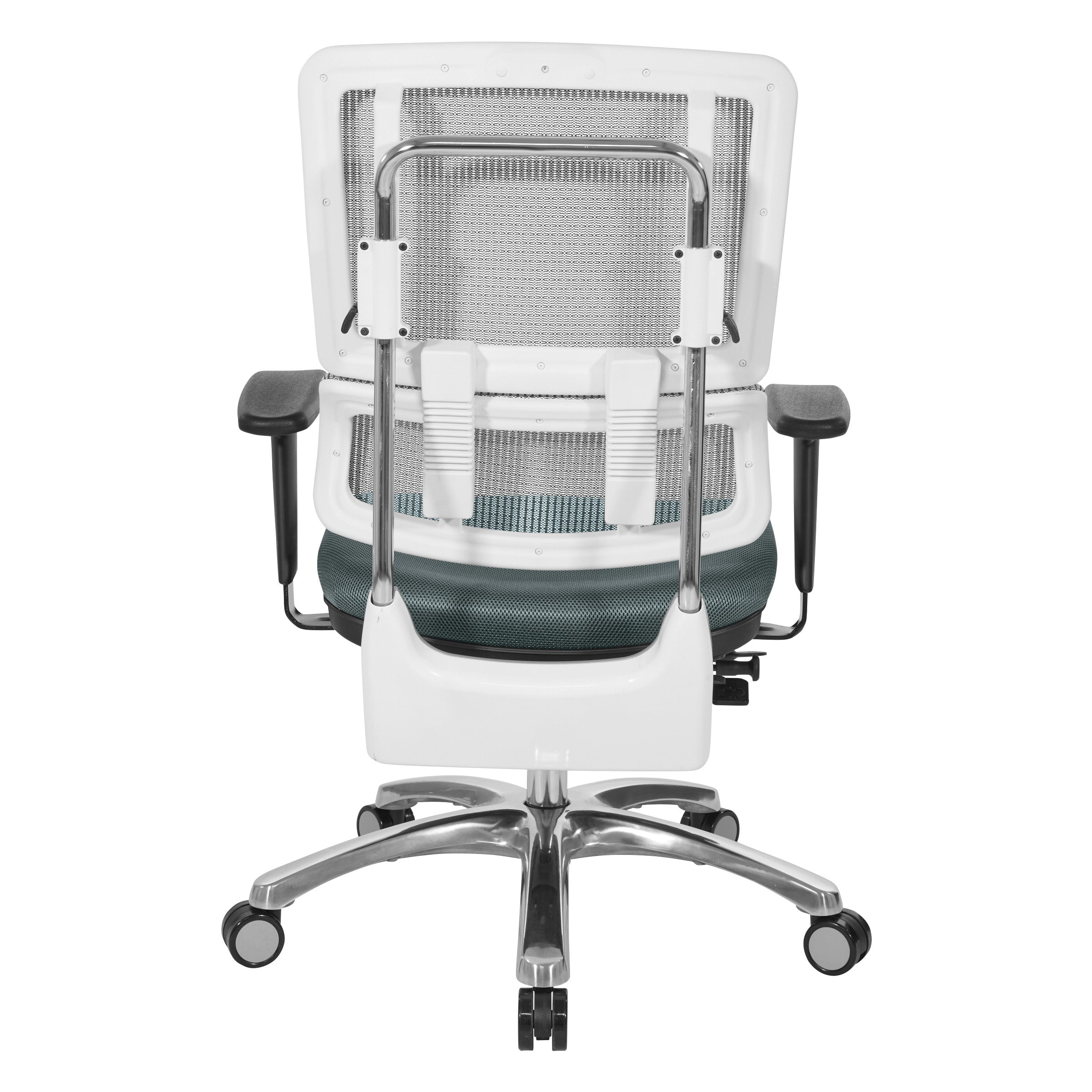 White Vertical Mesh Chair - Grey