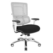 White Vertical Mesh Chair - Black