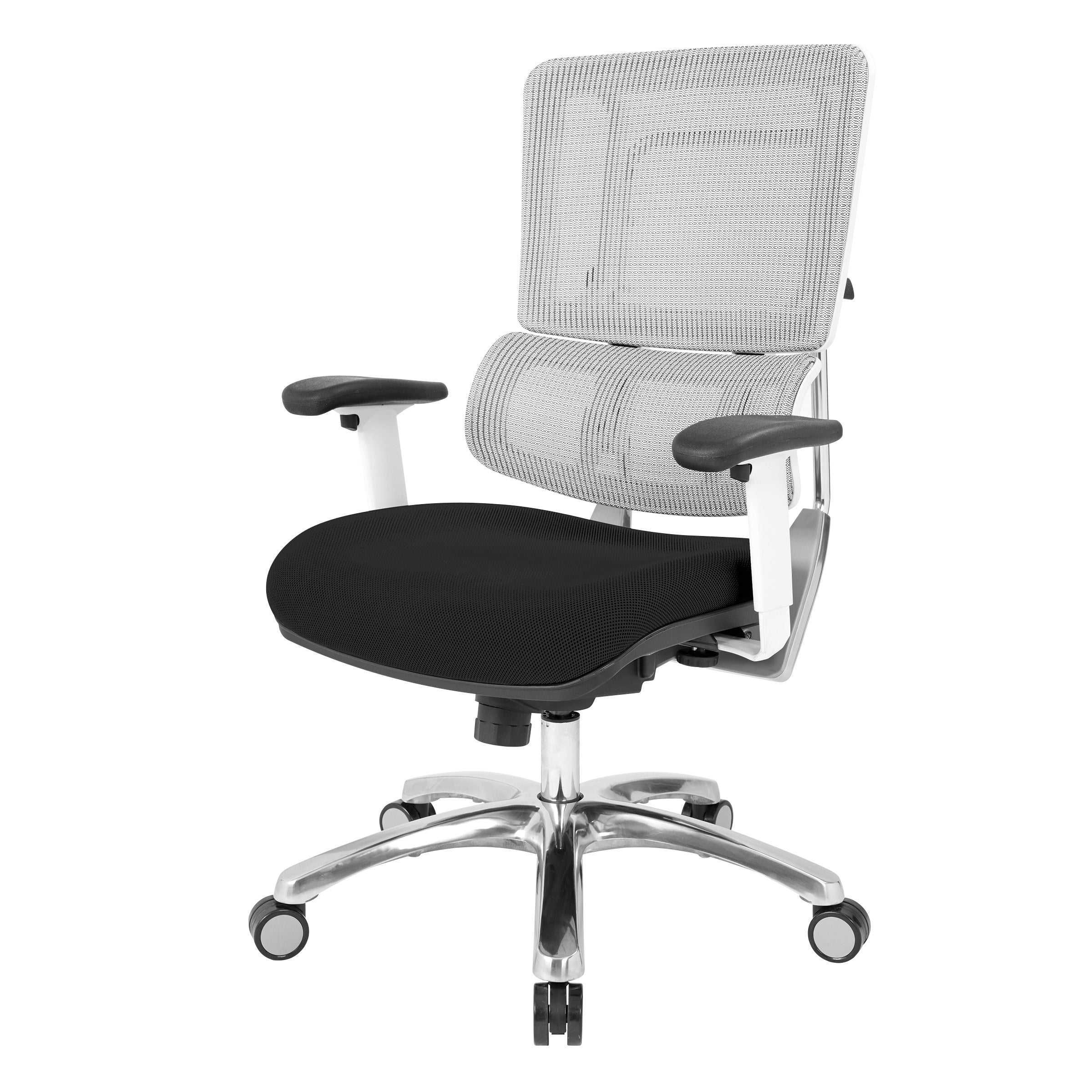 White Vertical Mesh Chair - Black