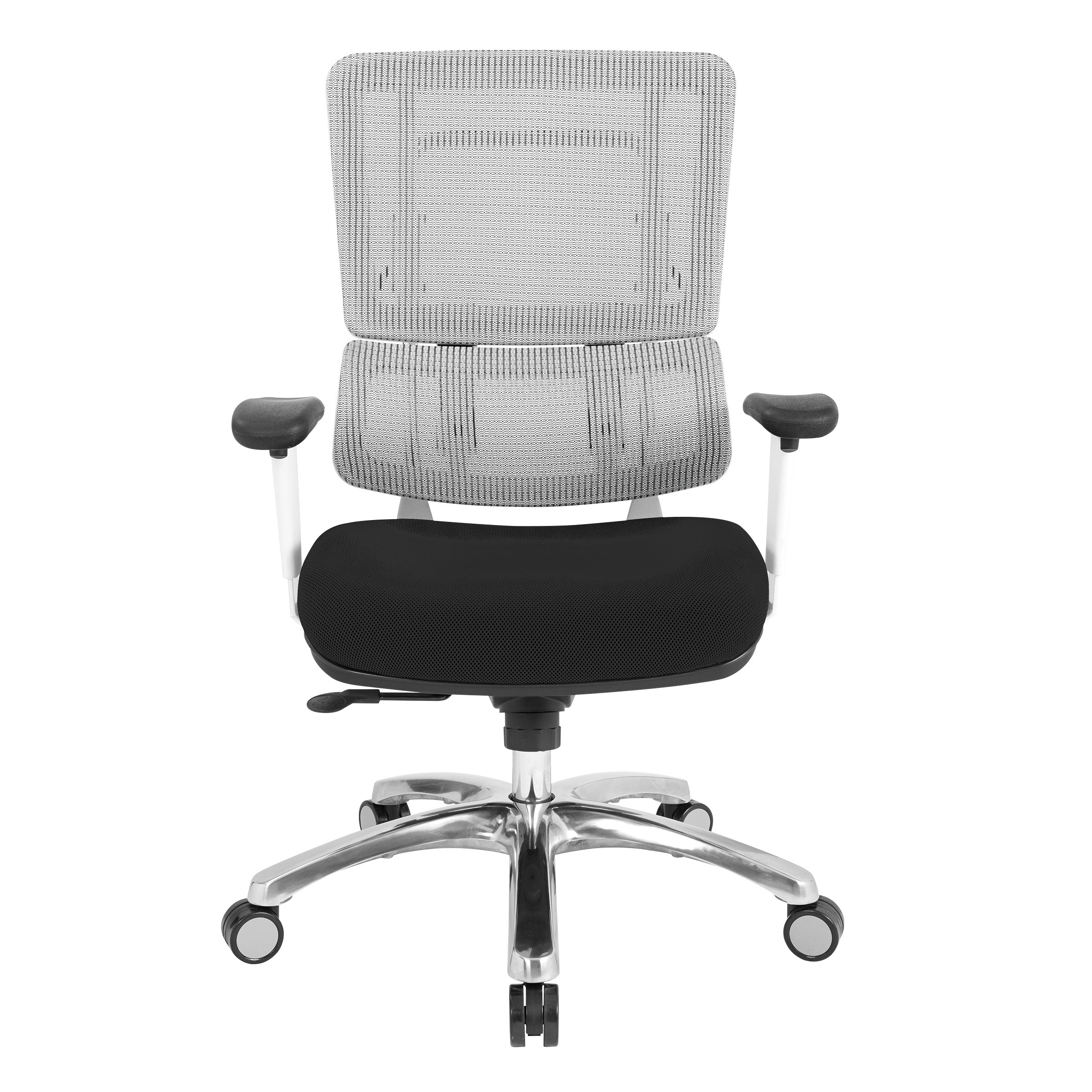 White Vertical Mesh Chair - Black