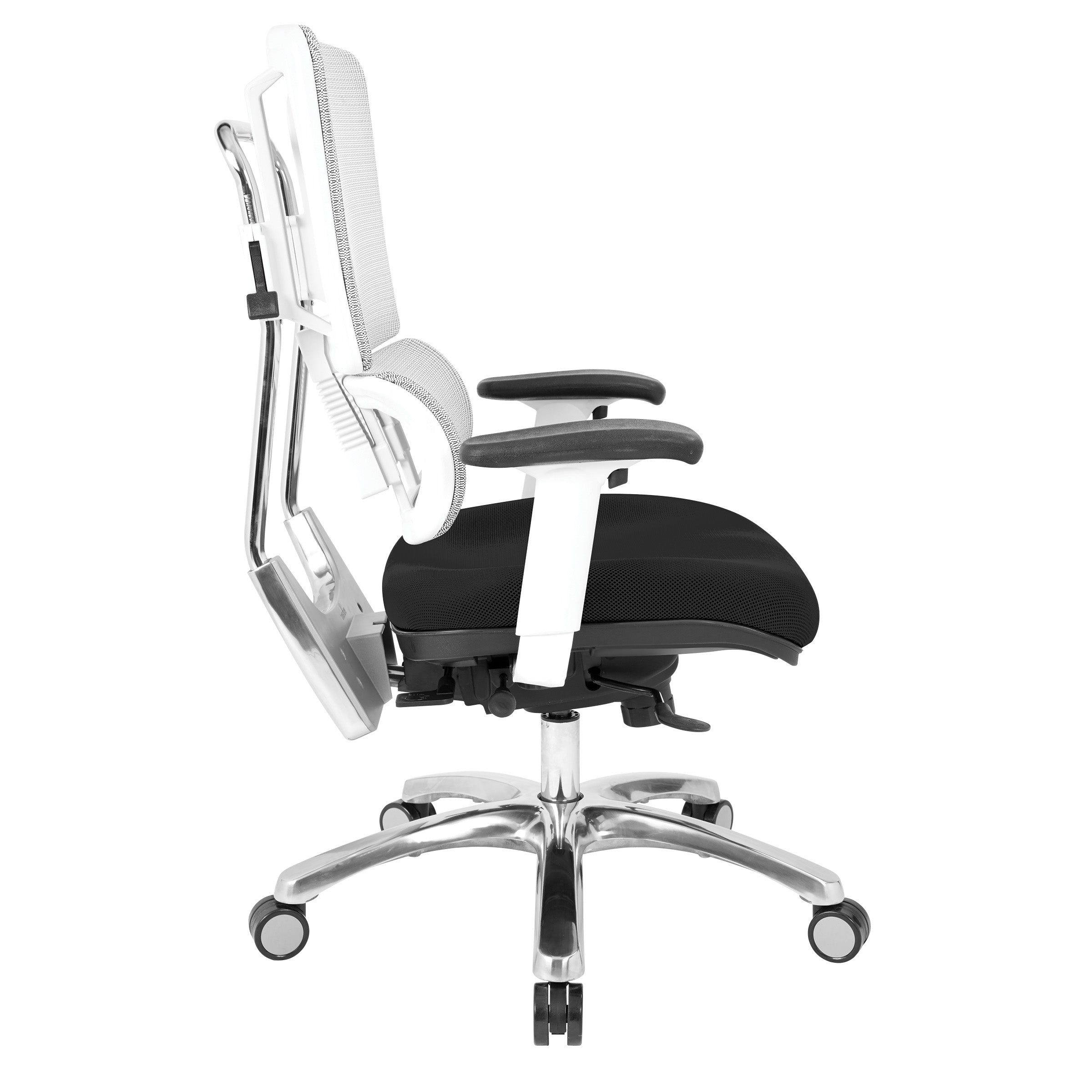White Vertical Mesh Chair - Black