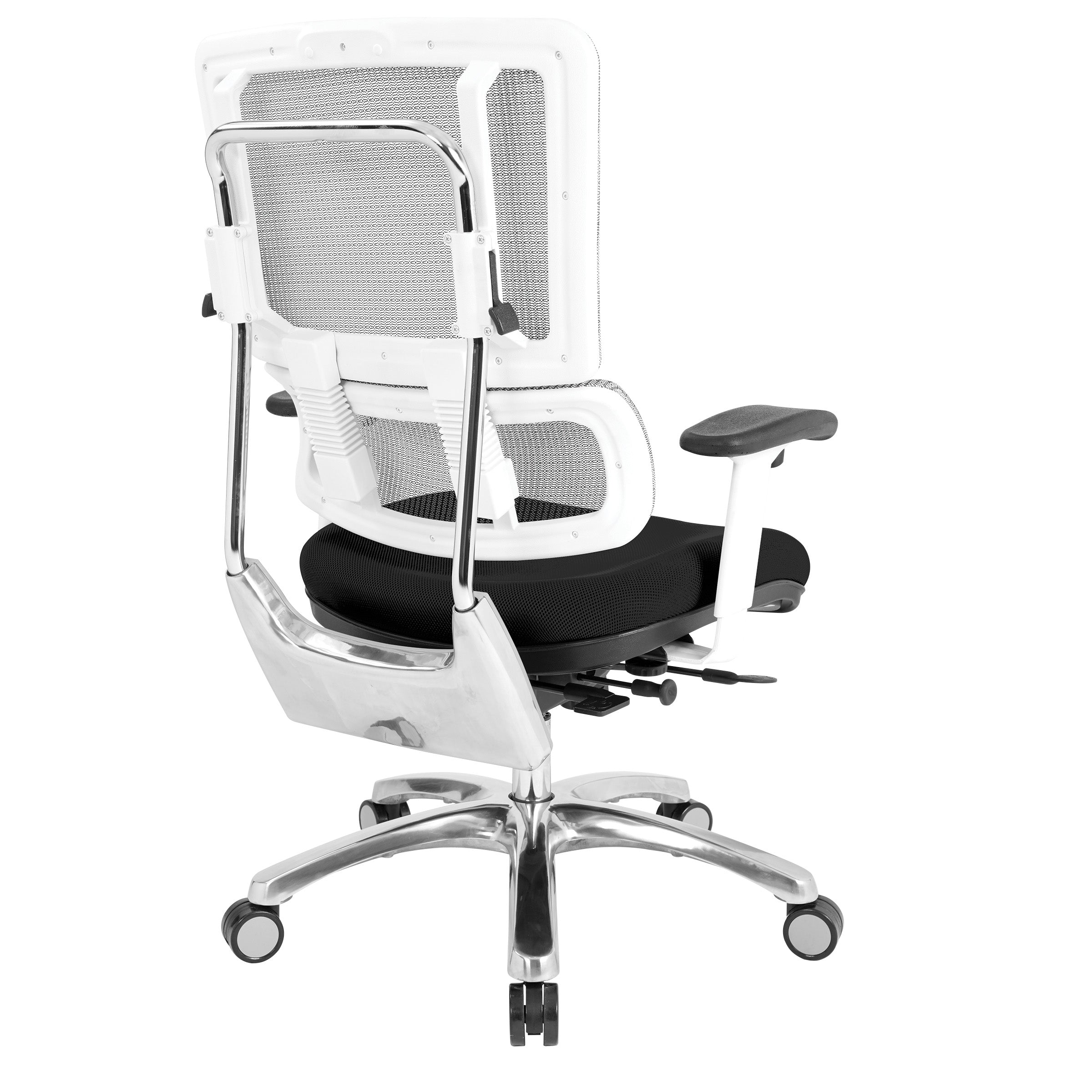 White Vertical Mesh Chair - Black