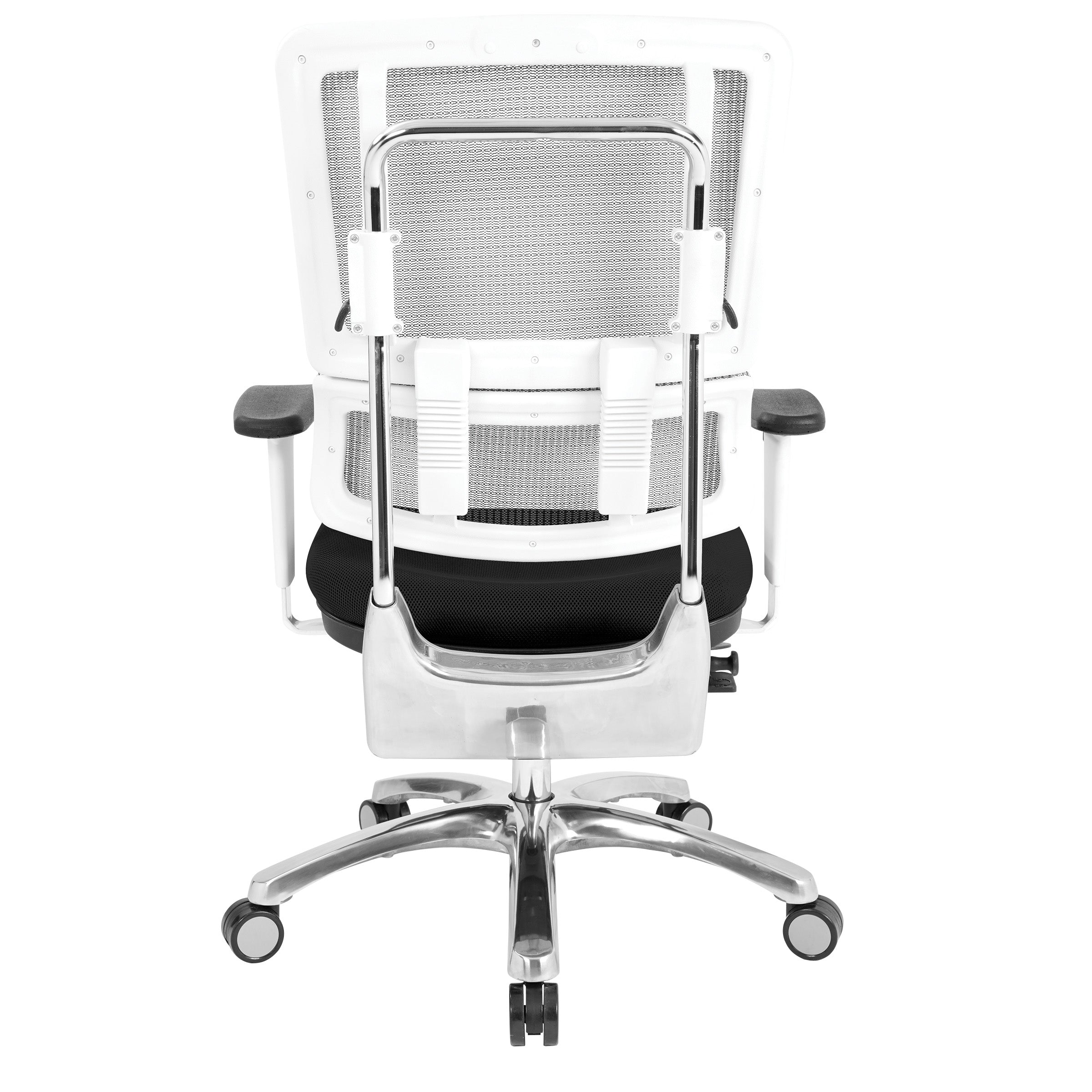 White Vertical Mesh Chair - Black