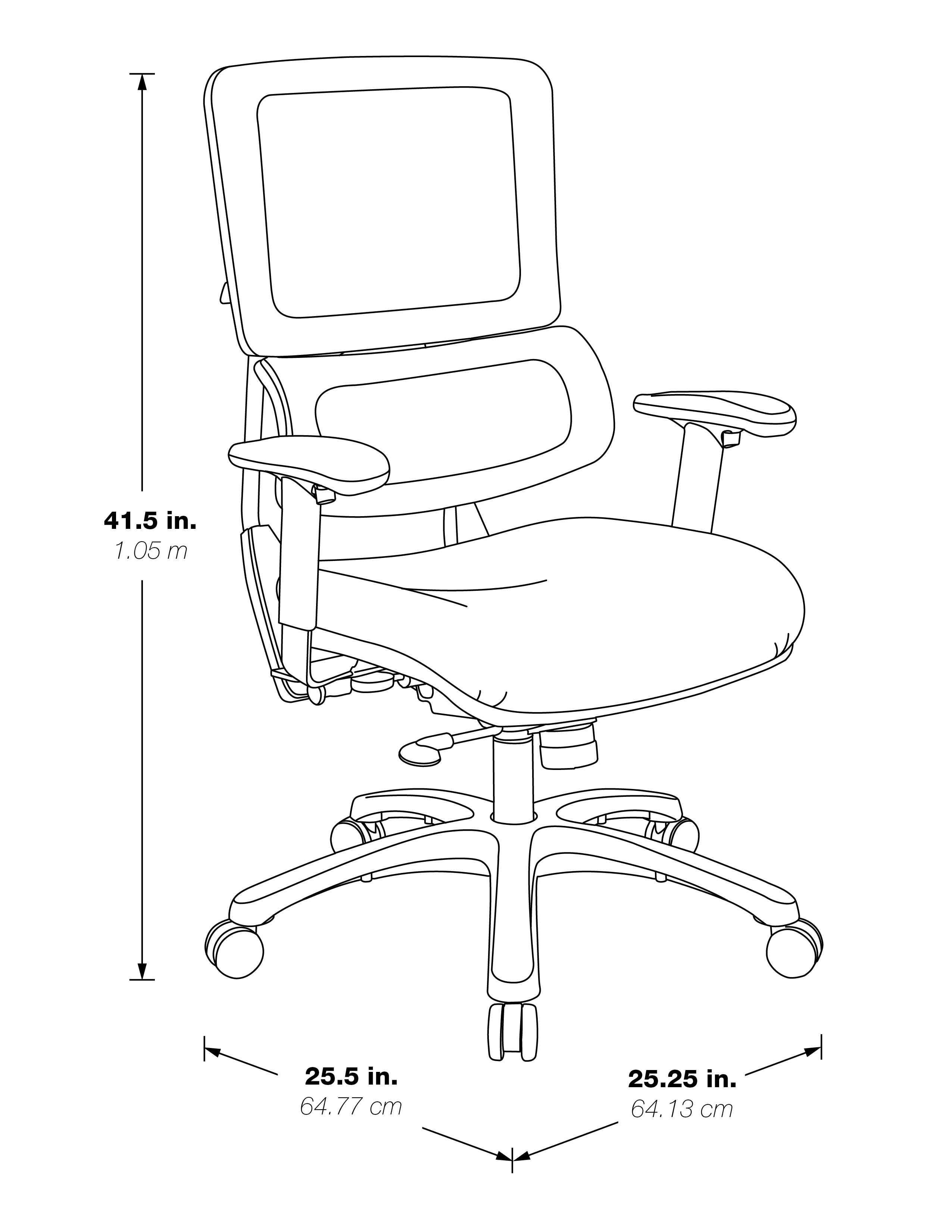 White Vertical Mesh Chair - Red