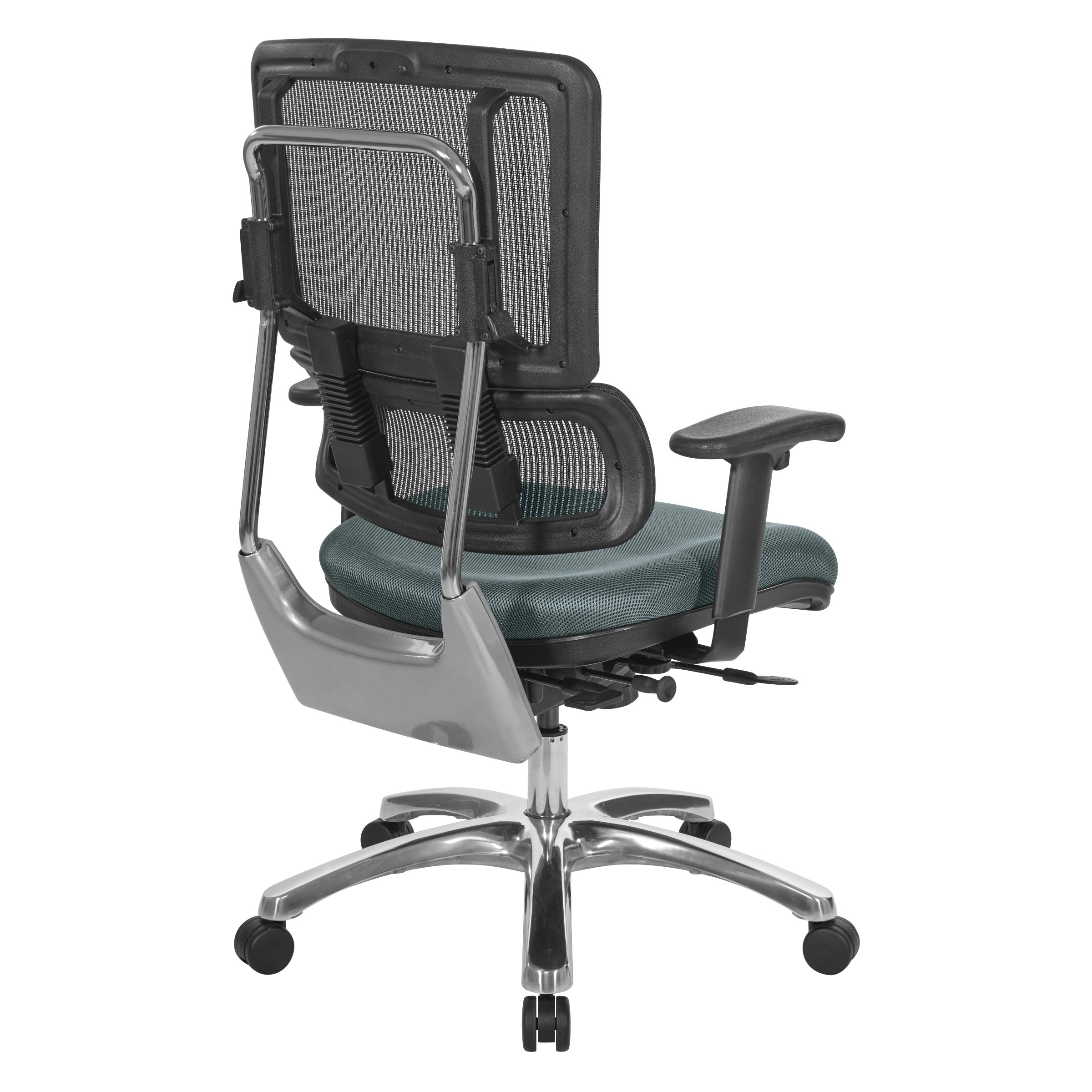 Vertical Black Mesh Back Chair - Grey