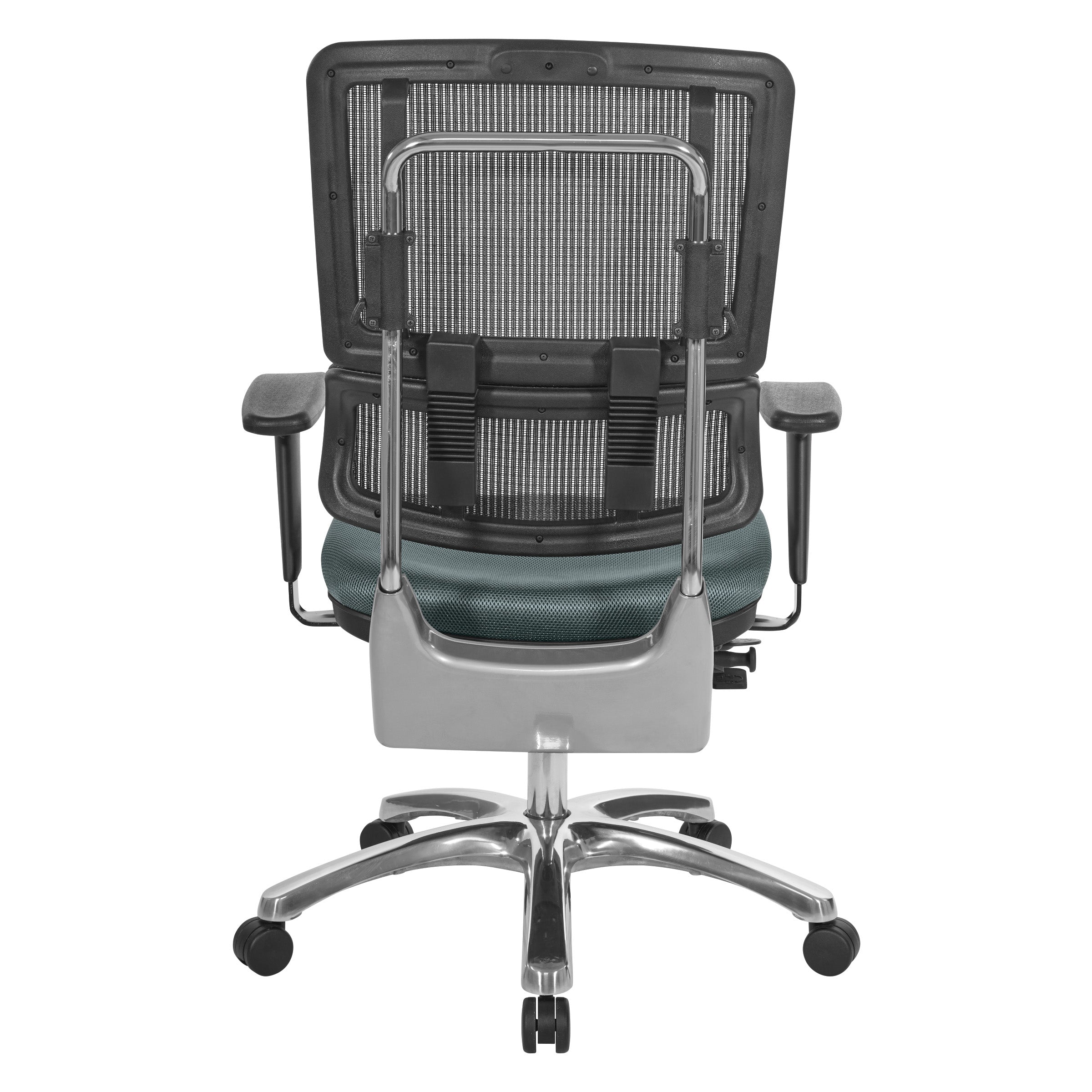 Vertical Black Mesh Back Chair - Grey