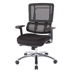 Vertical Black Mesh Back Chair - Black