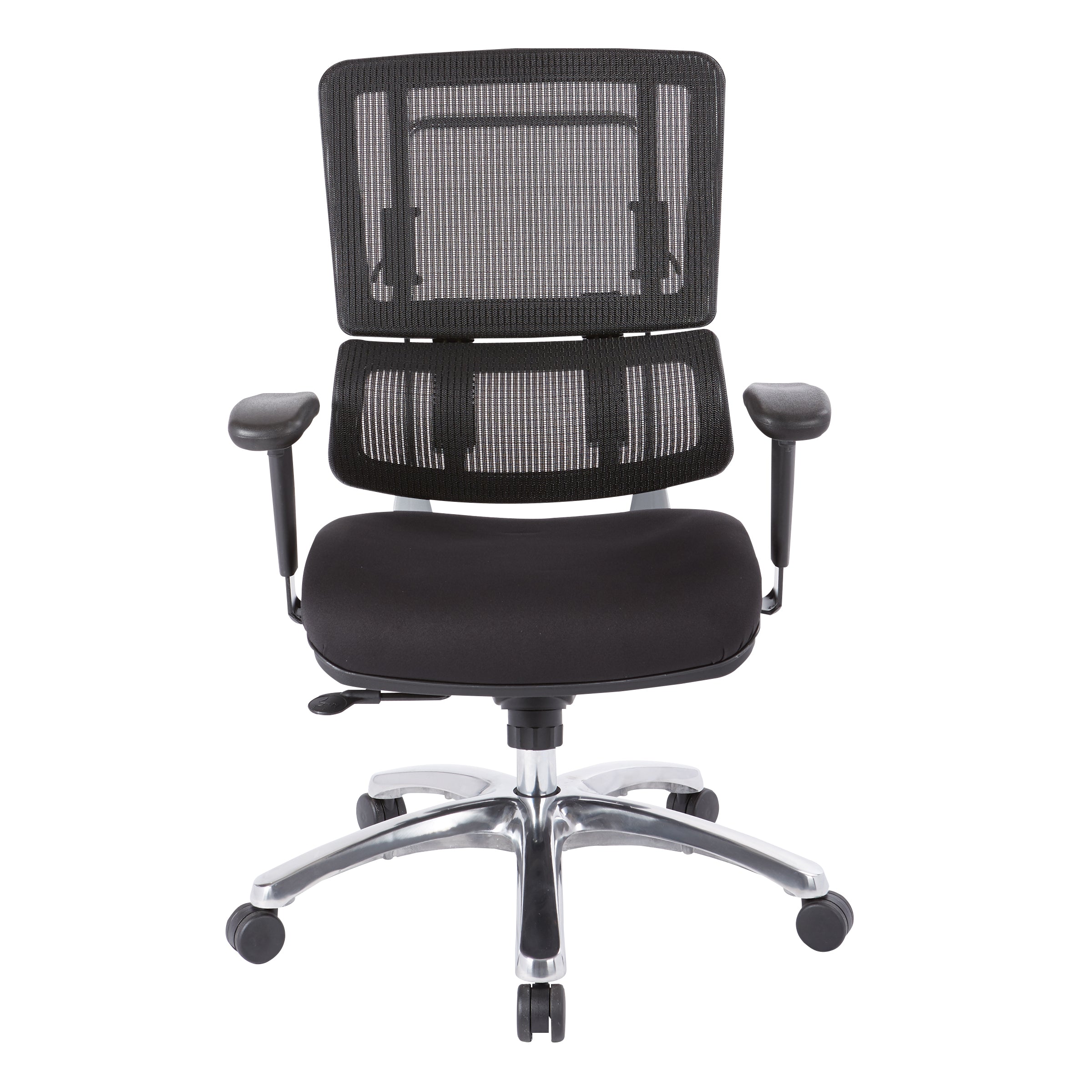 Vertical Black Mesh Back Chair - Black