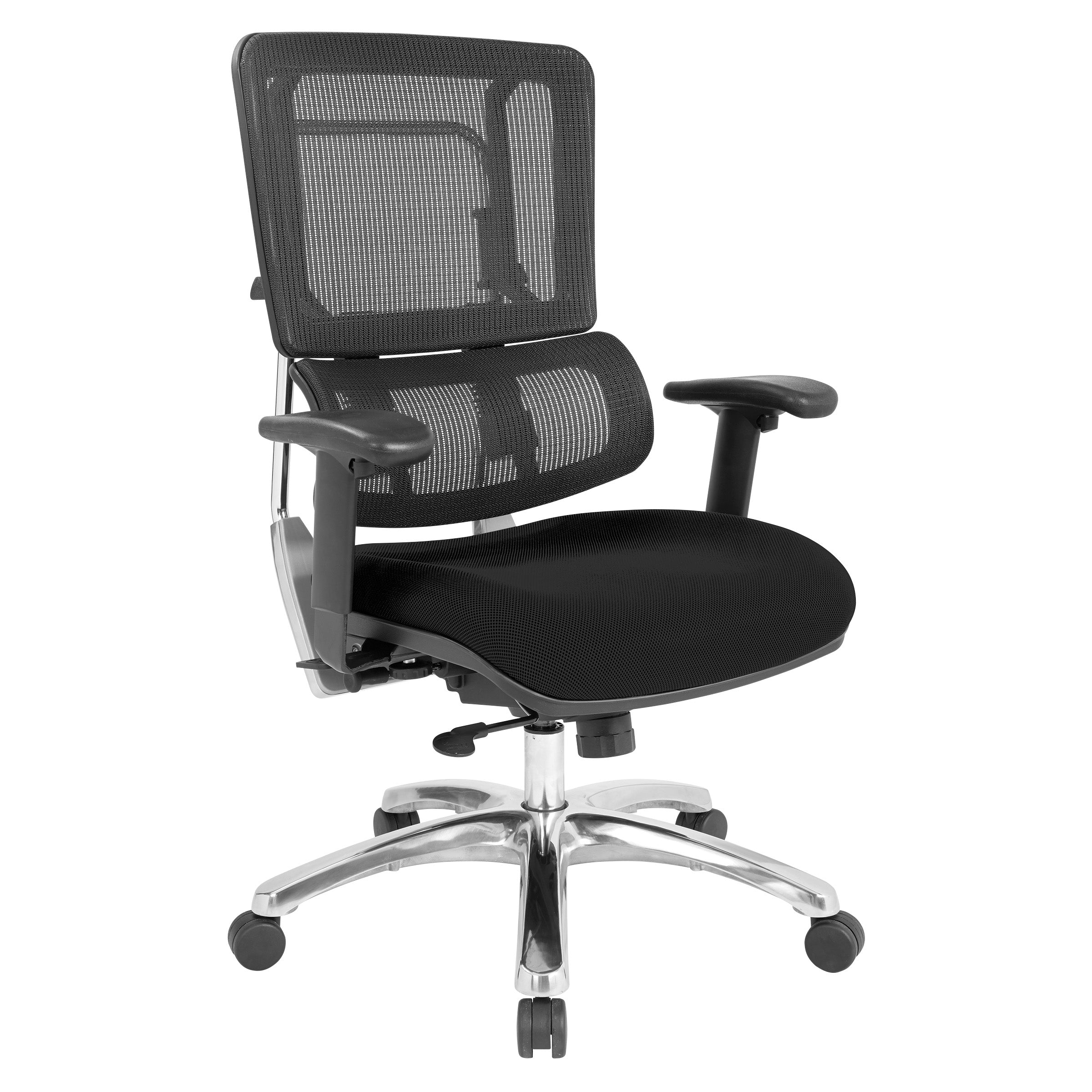 Vertical Black Mesh Back Chair - Black