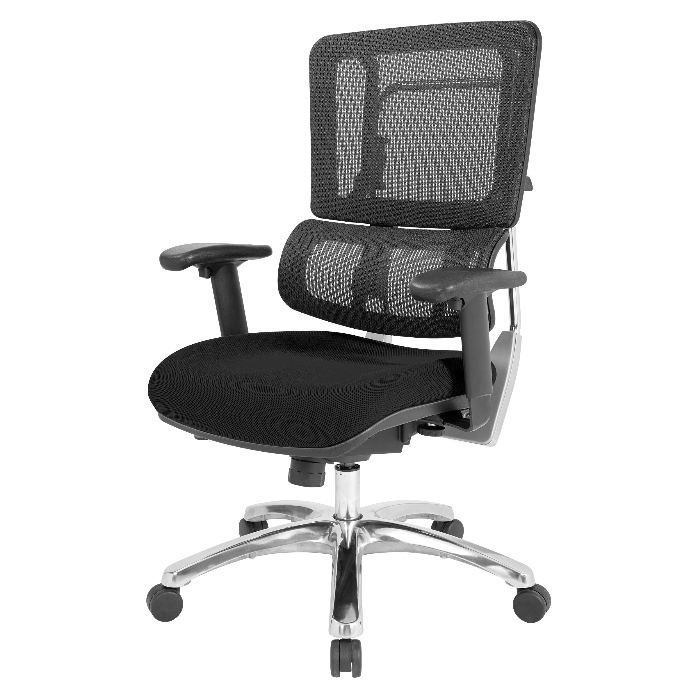 Vertical Black Mesh Back Chair - Black