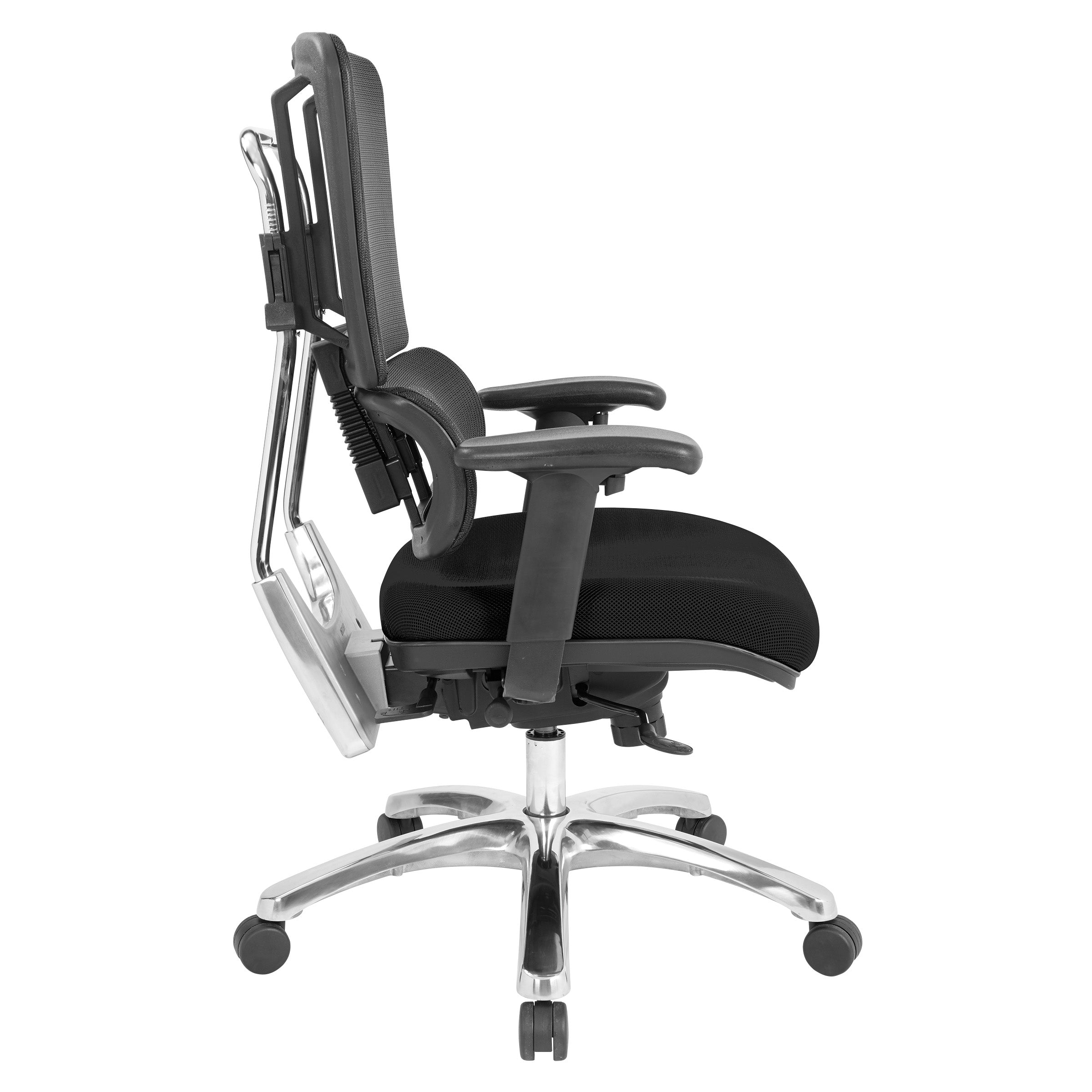 Vertical Black Mesh Back Chair - Black