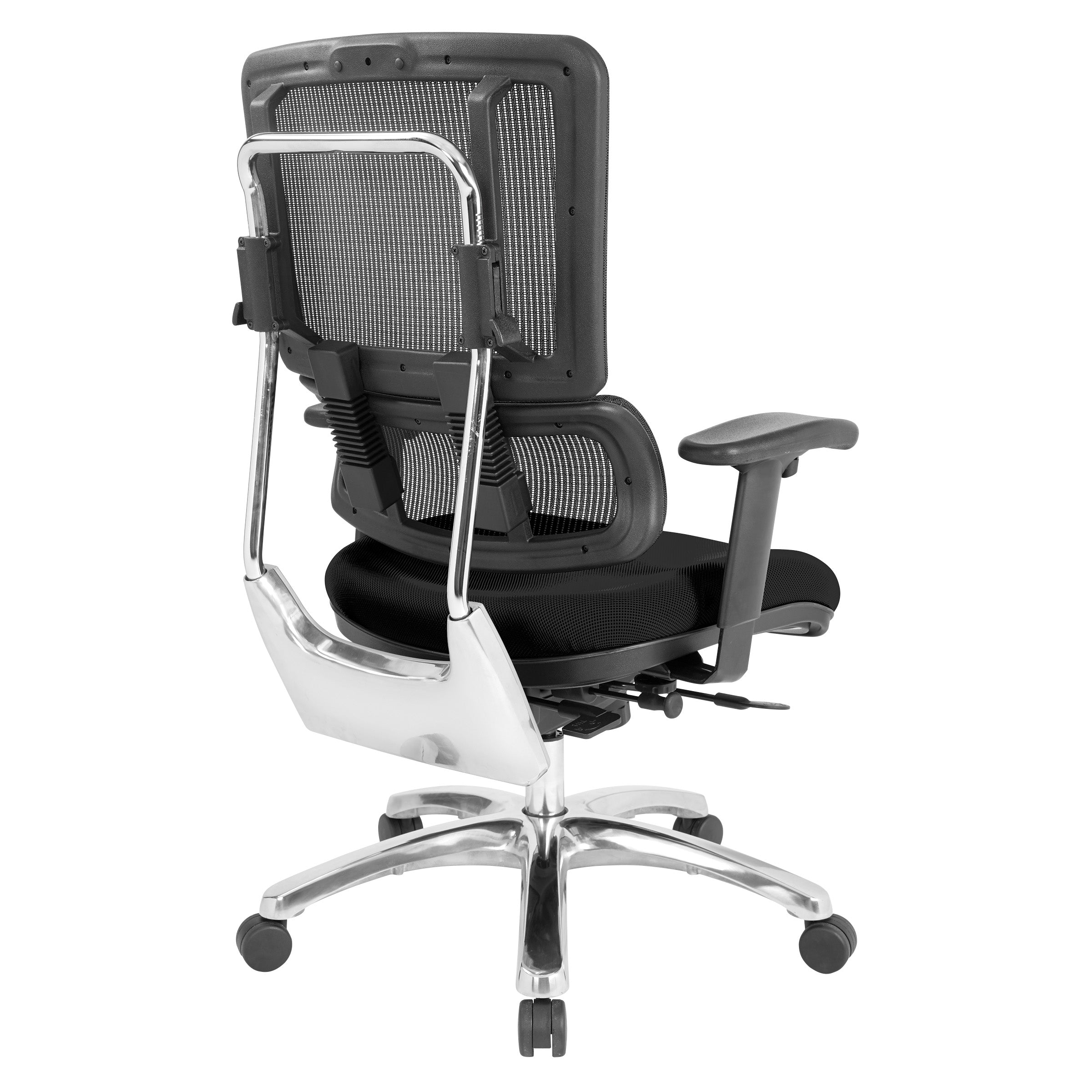 Vertical Black Mesh Back Chair - Black