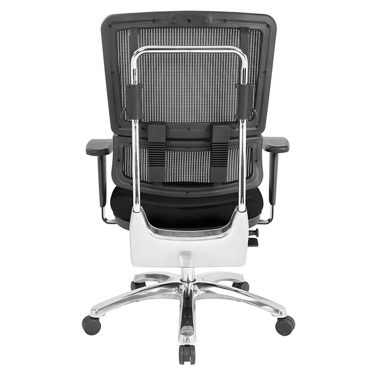 Vertical Black Mesh Back Chair - Black