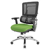 Vertical Black Mesh Back Chair - Green
