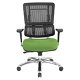 Vertical Black Mesh Back Chair - Green