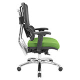 Vertical Black Mesh Back Chair - Green