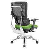 Vertical Black Mesh Back Chair - Green