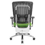 Vertical Black Mesh Back Chair - Green