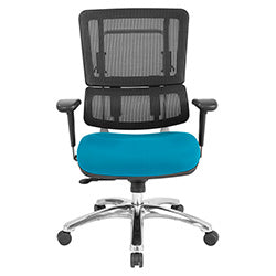 Vertical Black Mesh Back Chair - Blue
