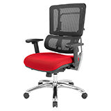 Vertical Black Mesh Back Chair - Red