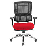 Vertical Black Mesh Back Chair - Red