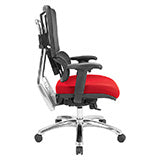 Vertical Black Mesh Back Chair - Red