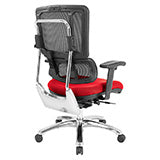 Vertical Black Mesh Back Chair - Red