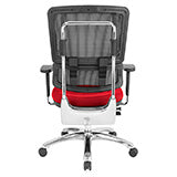 Vertical Black Mesh Back Chair - Red