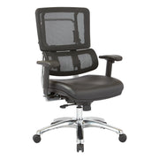 Vertical Black Mesh Back Chair - Black