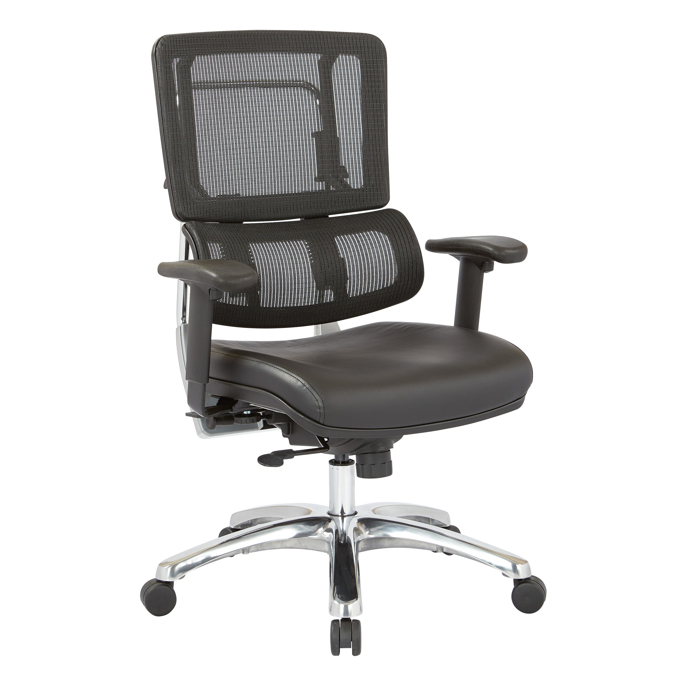 Vertical Black Mesh Back Chair - Black