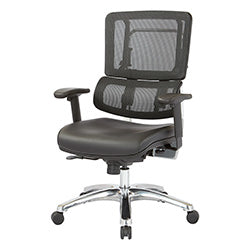 Vertical Black Mesh Back Chair - Black