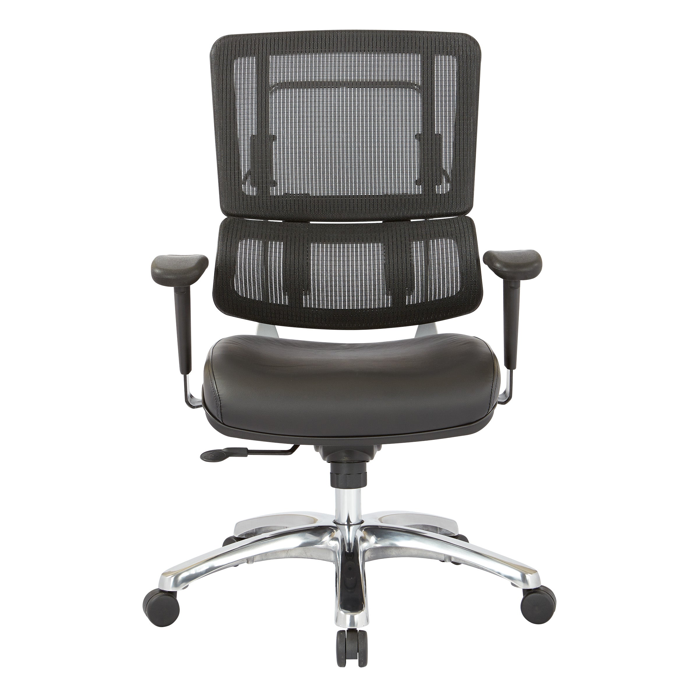 Vertical Black Mesh Back Chair - Black
