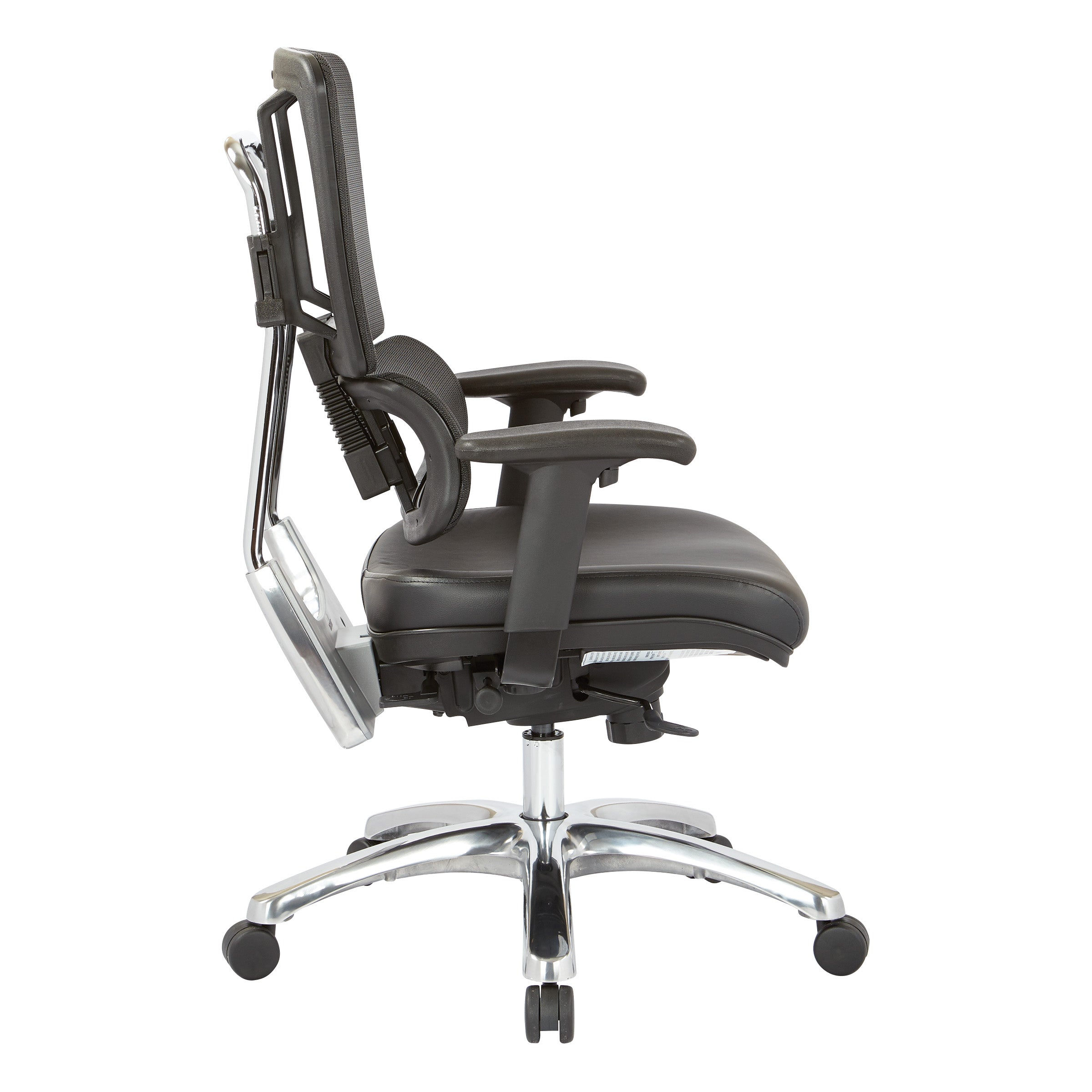 Vertical Black Mesh Back Chair - Black