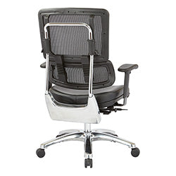 Vertical Black Mesh Back Chair - Black