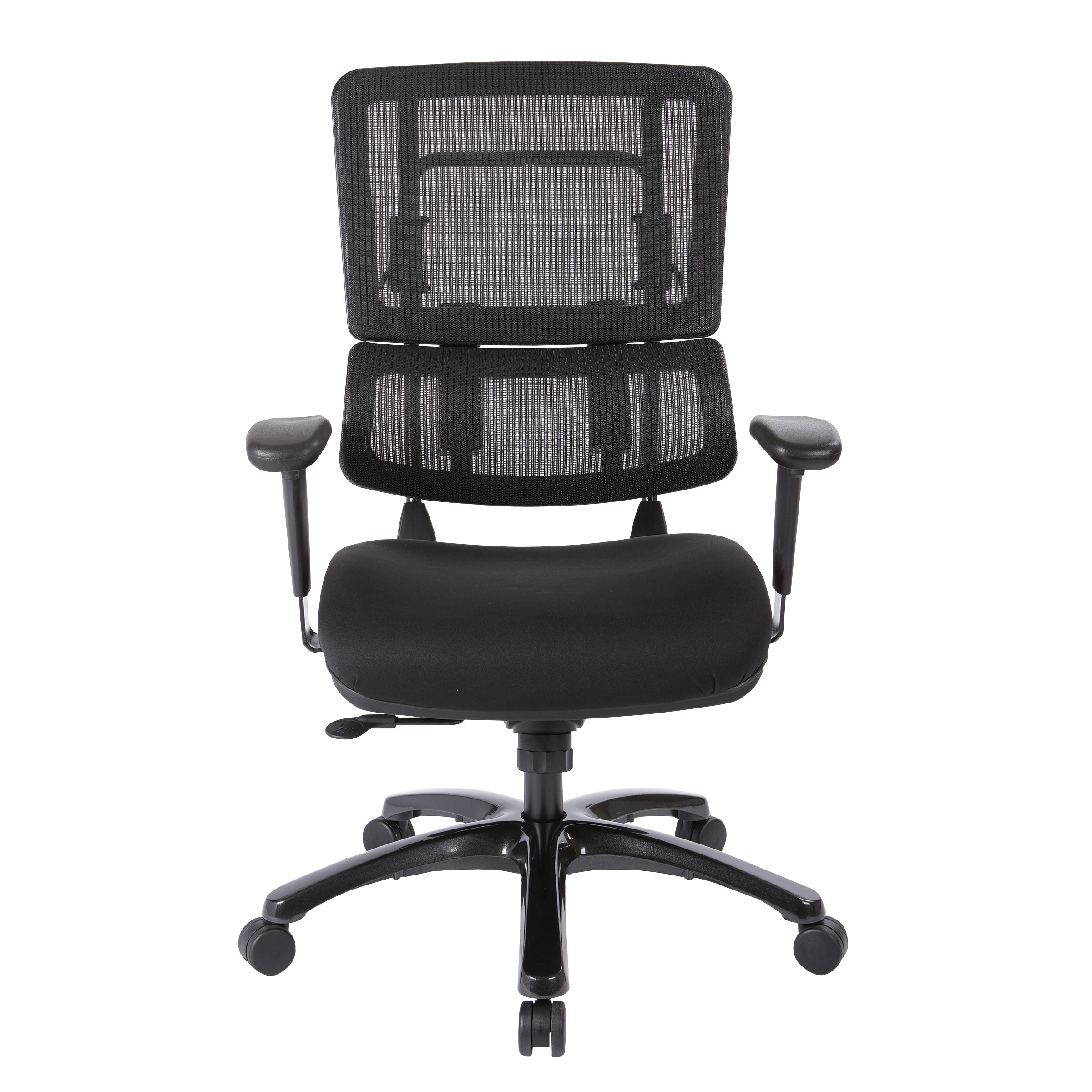 Vertical Black Mesh Back Chair with - Black