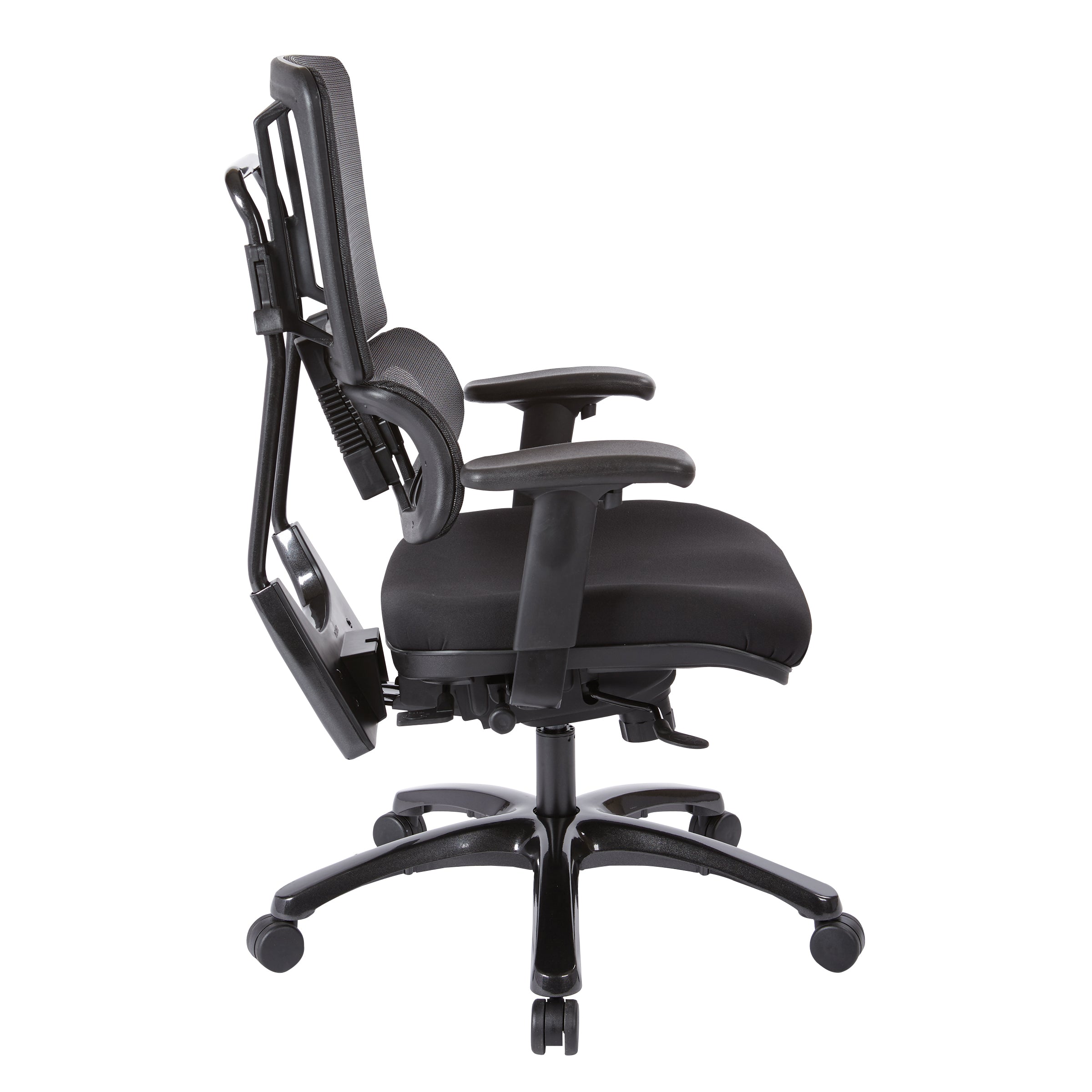 Vertical Black Mesh Back Chair with - Black