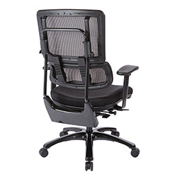 Vertical Black Mesh Back Chair with - Black