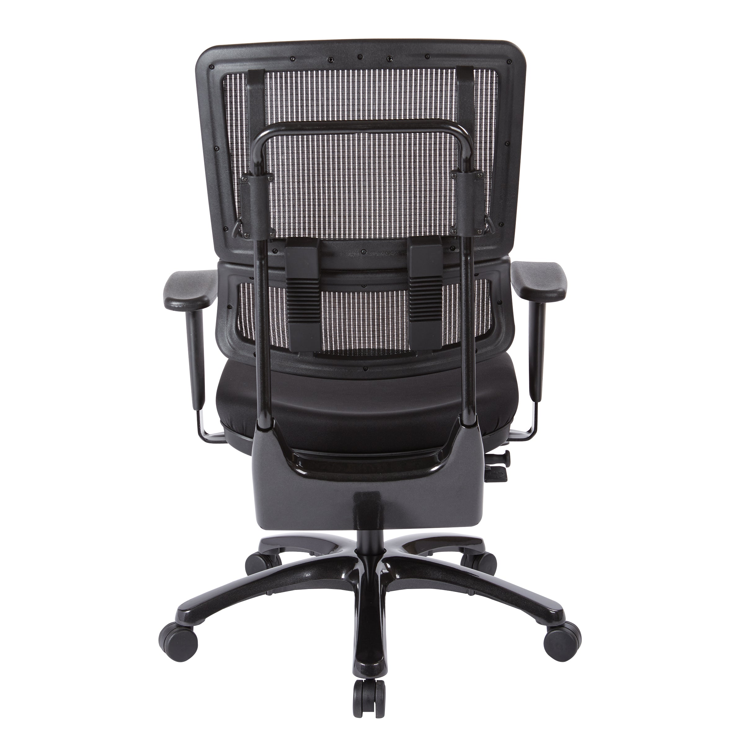 Vertical Black Mesh Back Chair with - Black