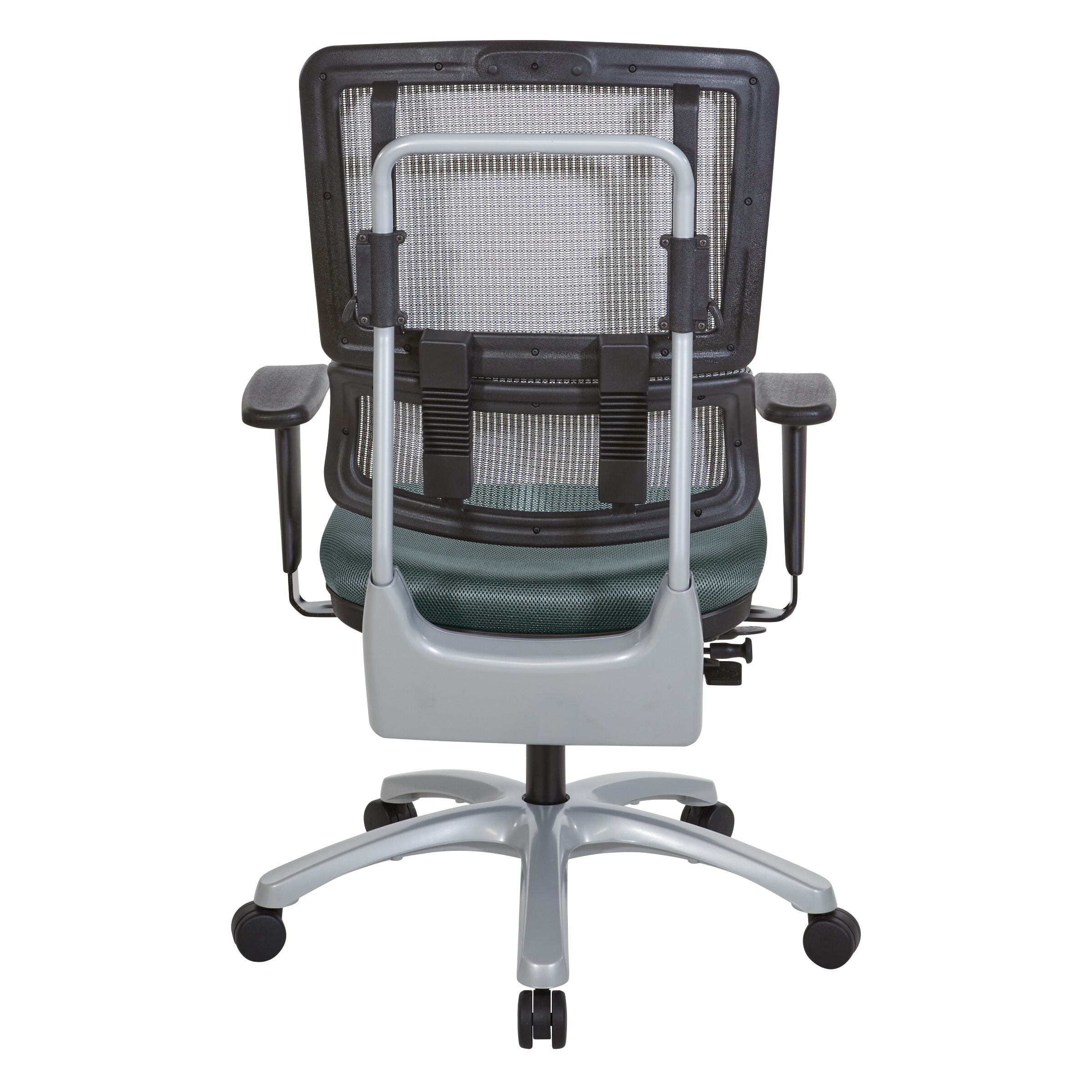 Vertical Grey Mesh Back Chair with Silver Base - Grey