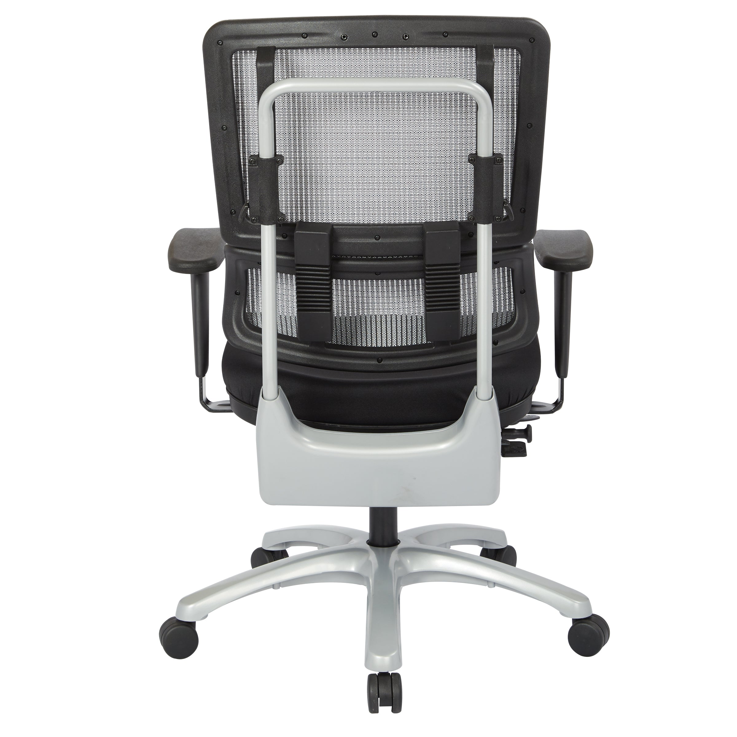 Vertical Grey Mesh Back Chair  - Black