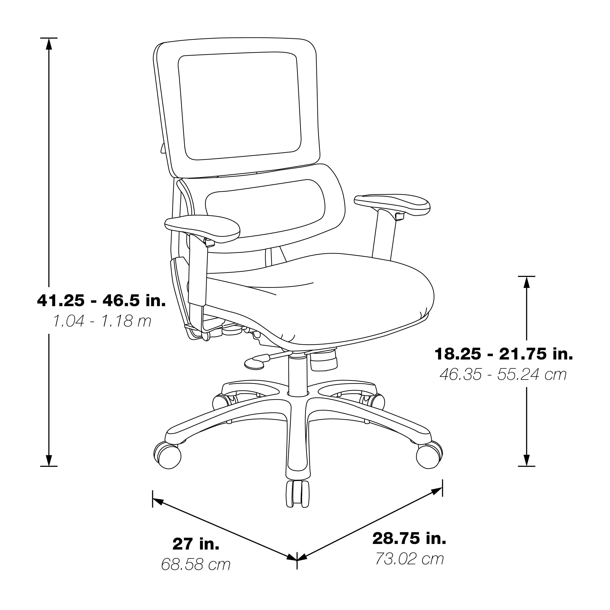 Vertical Grey Mesh Back Chair with Titanium Base - Grey