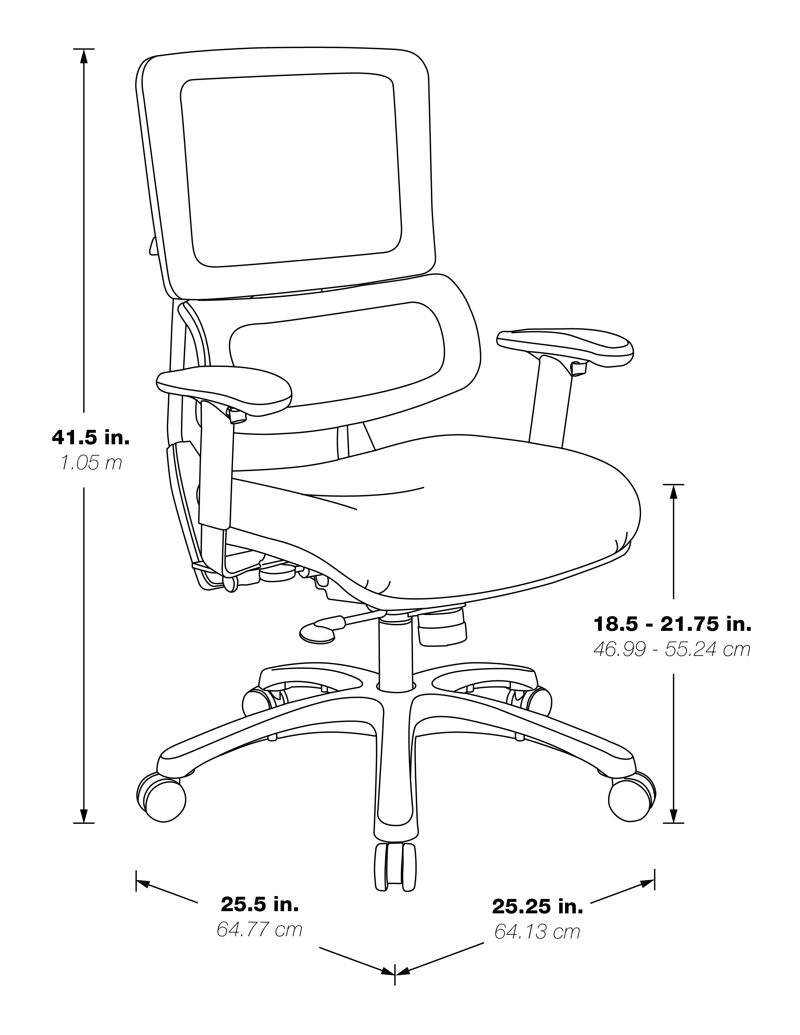 Vertical Grey Mesh Back Chair with Titanium Base - Black