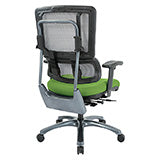 Vertical Grey Mesh Back Chair with Titanium Base - Green