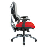 Vertical Grey Mesh Back Chair with Titanium Base - Red