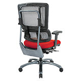 Vertical Grey Mesh Back Chair with Titanium Base - Red
