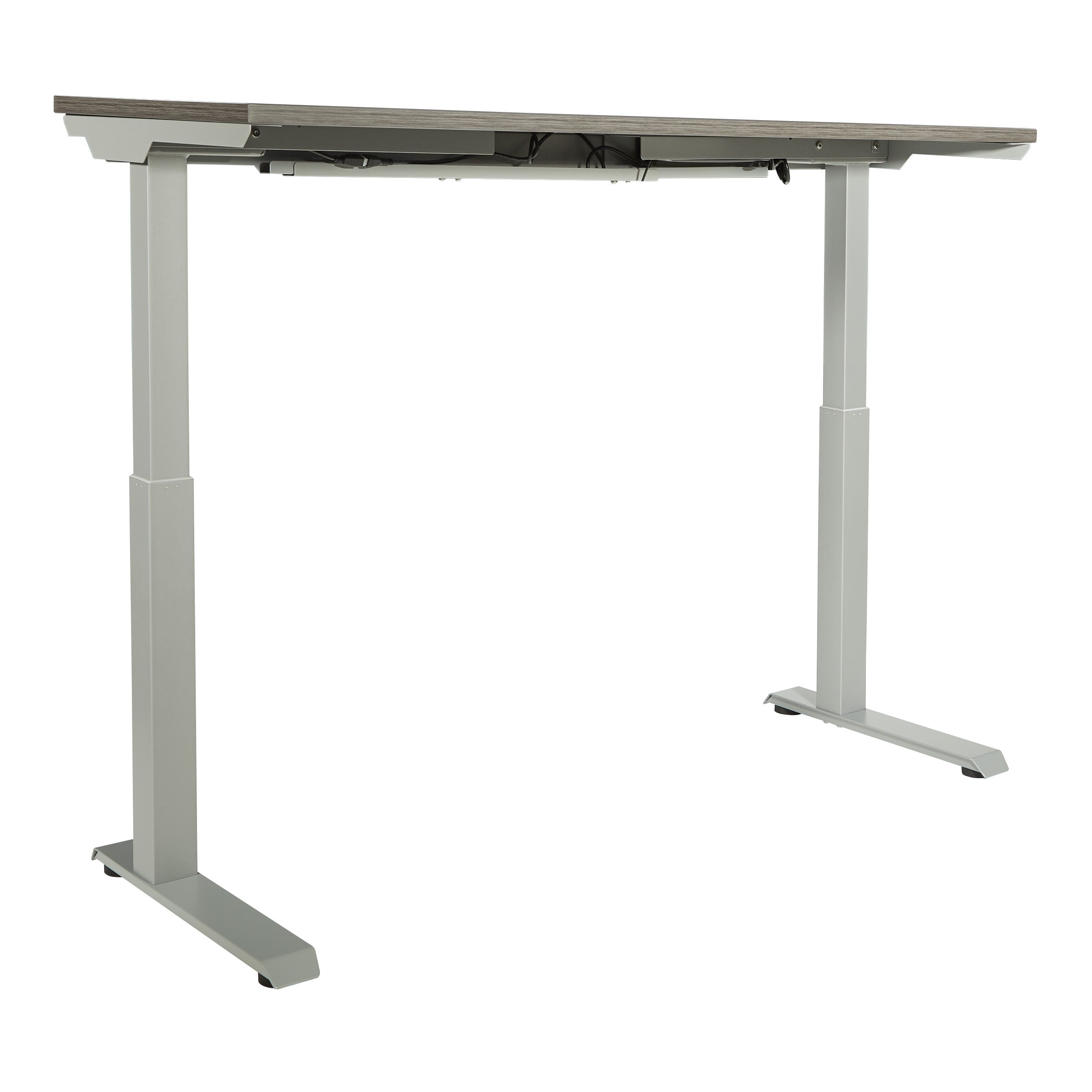 Ascend II 2 Stage 60" x 24" Electric Height Adjustable Table - Slate Grey/Silver