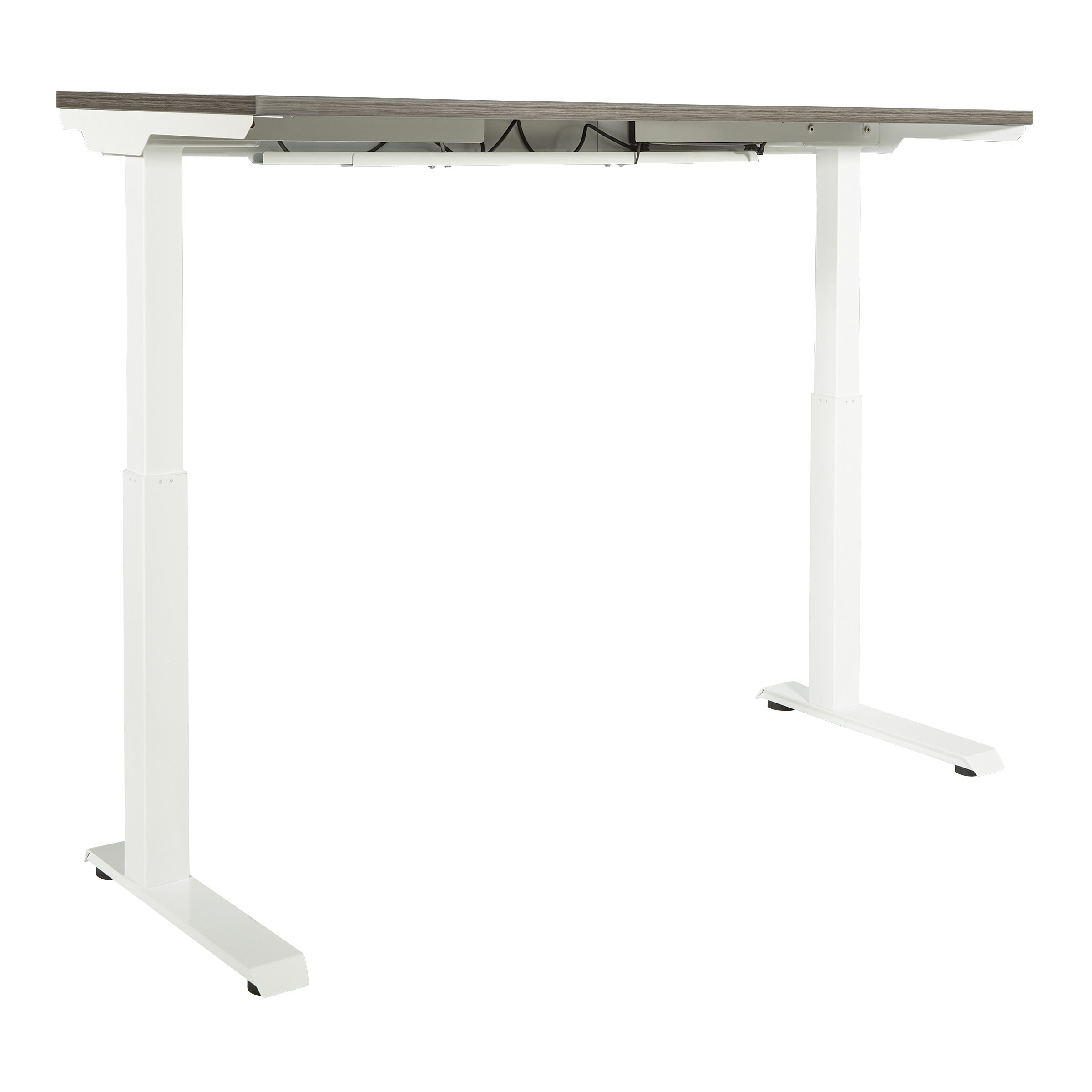 Ascend II 2 Stage 60" x 24" Electric Height Adjustable Table - Slate Grey/White