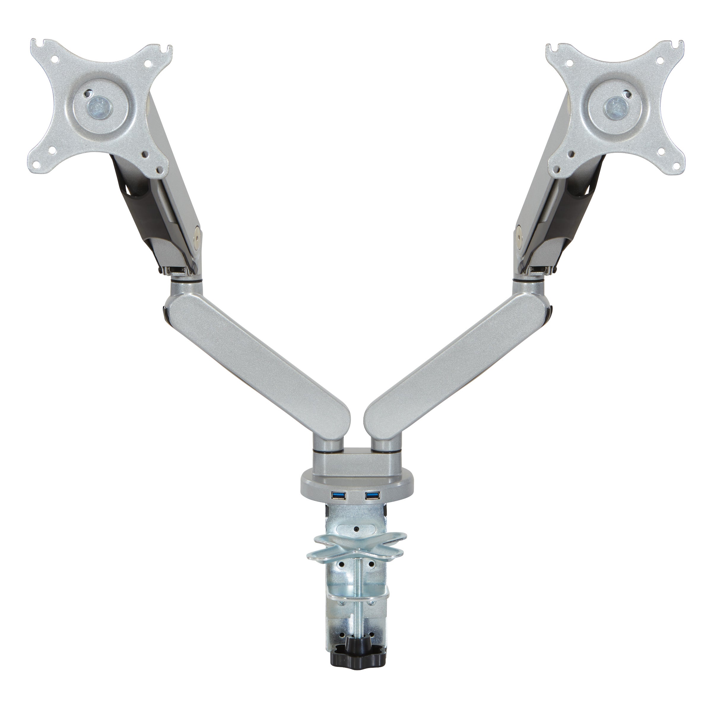 Double Monitor Arm 17"-30" - Silver