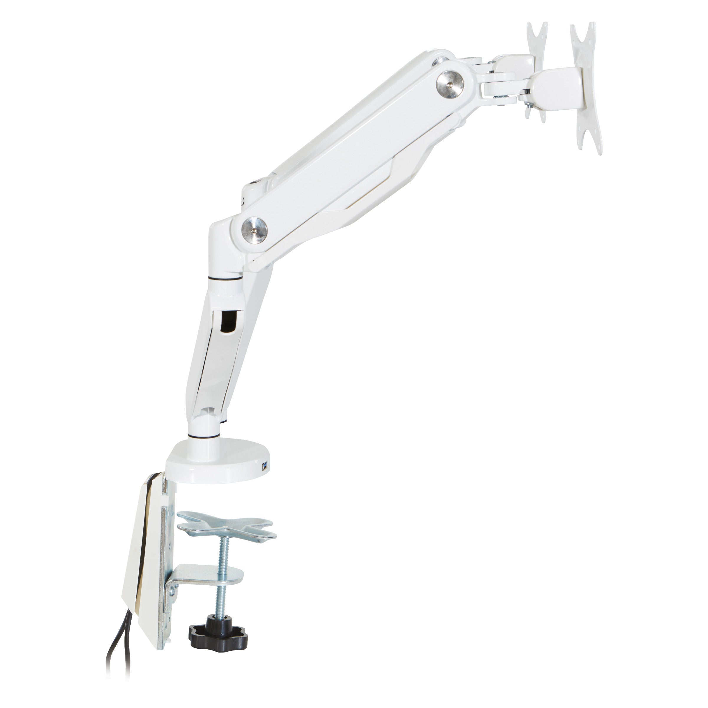 Double Monitor Arm 17"-30" - White